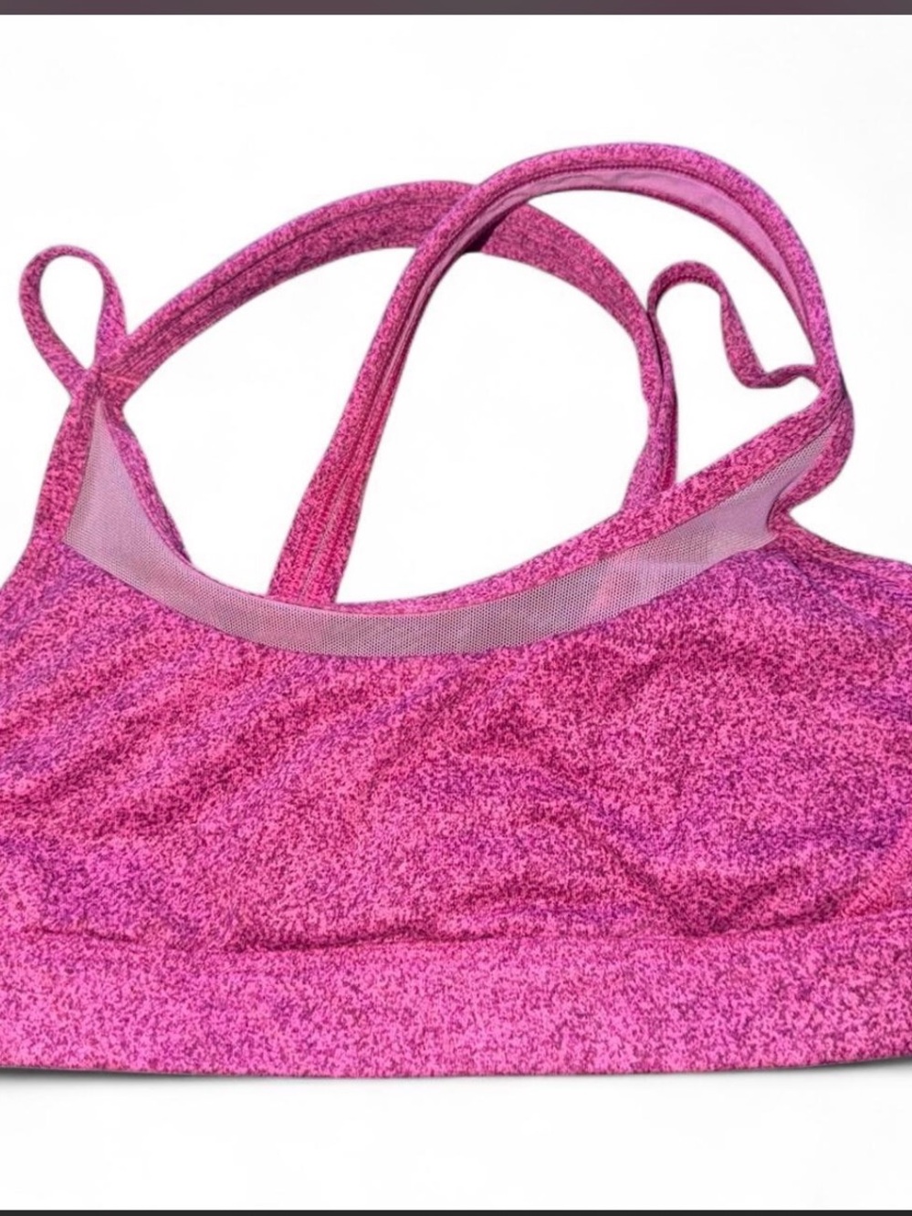 lululemon athletica Pink Speckled Strappy Sports Bra